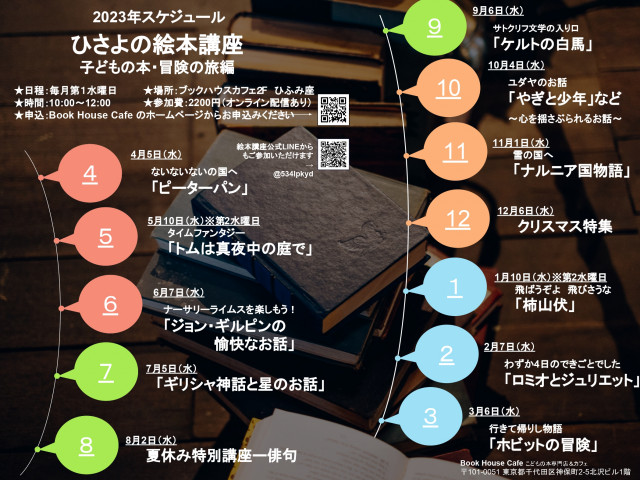【店頭＆オンライン開催】ひさよの絵本講座2023年度　～子どもの本・冒険の旅編～